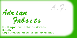 adrian fabsits business card